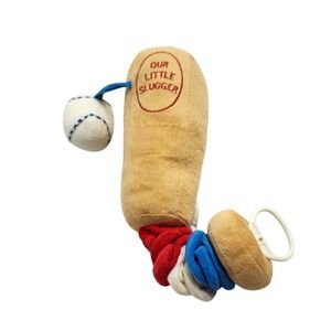 Our Little Slugger Plush Toy Baseball Baby Infant Crib Pull Toy Musical Bantam